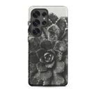 Pyramidal Saxifrage (saxifraga Aizoon) Karl Blossfeldt Samsung Case, Galaxy S25 Ultra / Matte, Black White Succulent Plant Design