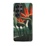Queen Plant - Robert John Thornton Phone Case Samsung Galaxy S25 Ultra / Matte Vibrant Orange Green Tropical Bird-of-paradise Flower Design