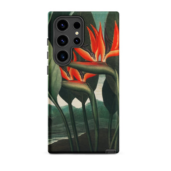 Queen Plant - Robert John Thornton Phone Case Samsung Galaxy S24 Ultra / Matte Vibrant Orange Green Tropical Flower Design Adorns Sleek