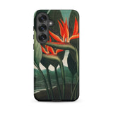 Queen Plant - Robert John Thornton Samsung Case, Galaxy S25 Plus / Matte, Phone Case Vibrant Bird Paradise Floral Design