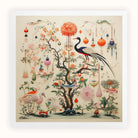 Queer Menagerie Pt 1 - Alien Bird Taxonomy Art Print, Intricate Illustration Stylized Tree Birds Flowers Ornaments Whimsical