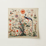 Queer Menagerie Pt 2 - Alien Bird Taxonomy Art Print / Canvas Square Canvas Detailed Whimsical Illustration Central Tree Intricate Queer