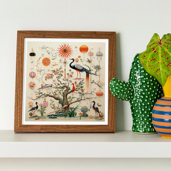 Queer Menagerie Pt 3 - Alien Bird Taxonomy Art Print / Canvas, Queer Menagerie, Alien Gay Bird, 18th-century Scientific Illustration