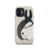 Rabbits - Kono Bairei Meiji Era Phone Case Phone Case Rabbit Design Kono Bairei’s Black, White Rabbits Iphone, Bridging Meiji-era
