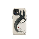 Rabbits - Kono Bairei Meiji Era Phone Case Phone Case Rabbit Design Kono Bairei’s Black, White Rabbits Iphone, Bridging Meiji-era