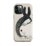 Rabbits - Kono Bairei Meiji Era Phone Case Phone Case Rabbit Design Kono Bairei’s Black, White Rabbits Iphone, Bridging Meiji-era