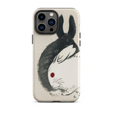 Rabbits - Kono Bairei Meiji Era Phone Case Phone Case Rabbit Design Kono Bairei’s Black, White Rabbits Iphone, Bridging Meiji-era