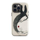 Rabbits - Kono Bairei Meiji Era Phone Case Iphone Case Rabbit Design Kono Bairei’s Black, White Rabbits Iphone, Bridging Meiji-era