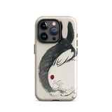 Rabbits - Kono Bairei Meiji Era Phone Case Yin-yang Rabbit Phone Case Kono Bairei’s Black, White Rabbits Iphone, Bridging Meiji-era