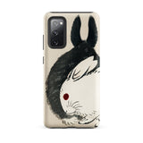 Rabbits - Kono Bairei Meiji Era Phone Case Black White Ink-style Illustrated Phone Case Rabbit Red Kono Bairei’s Black, Rabbits Iphone,