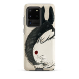 Rabbits - Kōno Bairei Meiji Era Samsung Case, Galaxy S20 Ultra / Matte, Phone Case Illustration Two Rabbits Black White Arranged