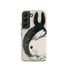 Rabbits Kōno Bairei Meiji Era Samsung Case, Galaxy S22 / Matte, Cream Colored Smartphone Case Black White Rabbit Design