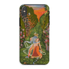 Radha & Krishna in a Flowering Grove Iphone Case, Xs / Matte, Phone Case Painting Krishna Radha