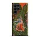 Radha & Krishna in a Flowering Grove Samsung Case, Galaxy S22 Ultra / Matte, Phone Case Vibrant Illustration Hindu Deities Krishna Radha