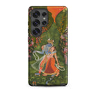 Radha & Krishna in a Flowering Grove Samsung Case, Galaxy S25 Ultra / Matte, Smartphone Case Illustration Krishna Radha