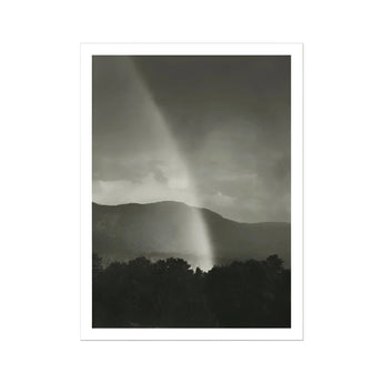 Rainbow - Alfred Stieglitz Black and White Art Print, 24x32’’ / 61x81cm / Unframed, Beam Light Pierces Dark Storm Clouds