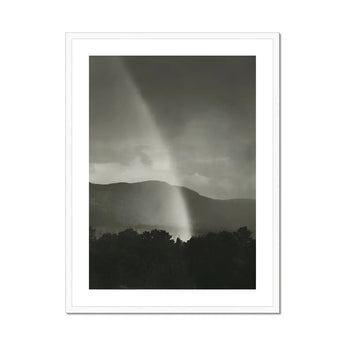 Rainbow - Alfred Stieglitz Black and White Art Print, Bright Rainbow Pierces Dark Storm Clouds