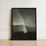 Black-framed Black-and-white Photograph Rainbow Mountains Trees Alfred Stieglitz’s, Nature’s Fleeting Magic, Stieglitz Art Print