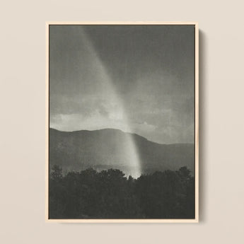 Rainbow - Alfred Stieglitz Black and White Art Print / Canvas Black-and-white Framed Art Print Dramatic Rain Shaft Mountainous Alfred