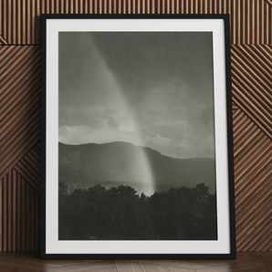 Rainbow - Alfred Stieglitz Black and White Art Print, Framed Black White Photograph Sunbeam Storm Clouds