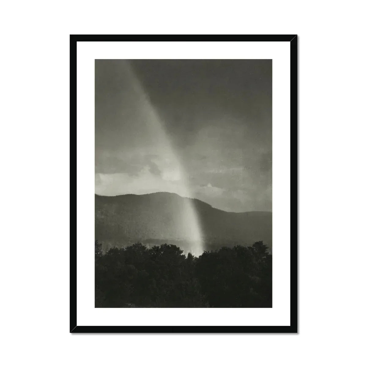 Rainbow - Alfred Stieglitz Black and White Art Print, Rainbow Pierces Dark Storm Clouds