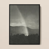 Rainbow - Alfred Stieglitz Black and White Framed Canvas, Framed Black White Photograph Rainbow Misty Mountains