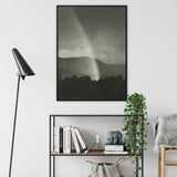 Rainbow - Alfred Stieglitz Black and White Framed Canvas, Black White Framed Photograph Sunbeams Stormy Clouds Mountain