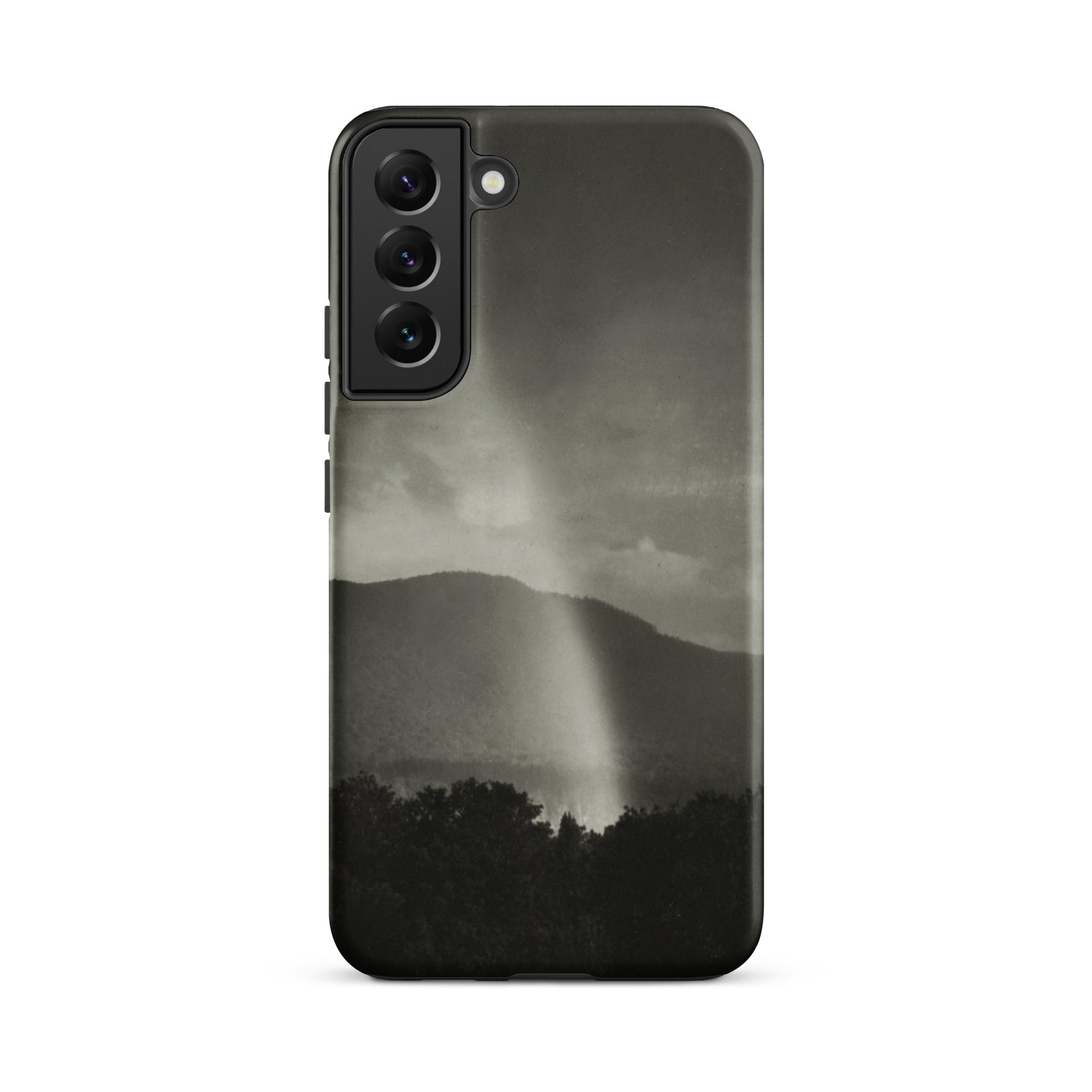 Rainbow Alfred Stieglitz Black & White Samsung Case, Galaxy S22 Plus / Matte, Black Smartphone Case Monochrome Landscape Design Mountains