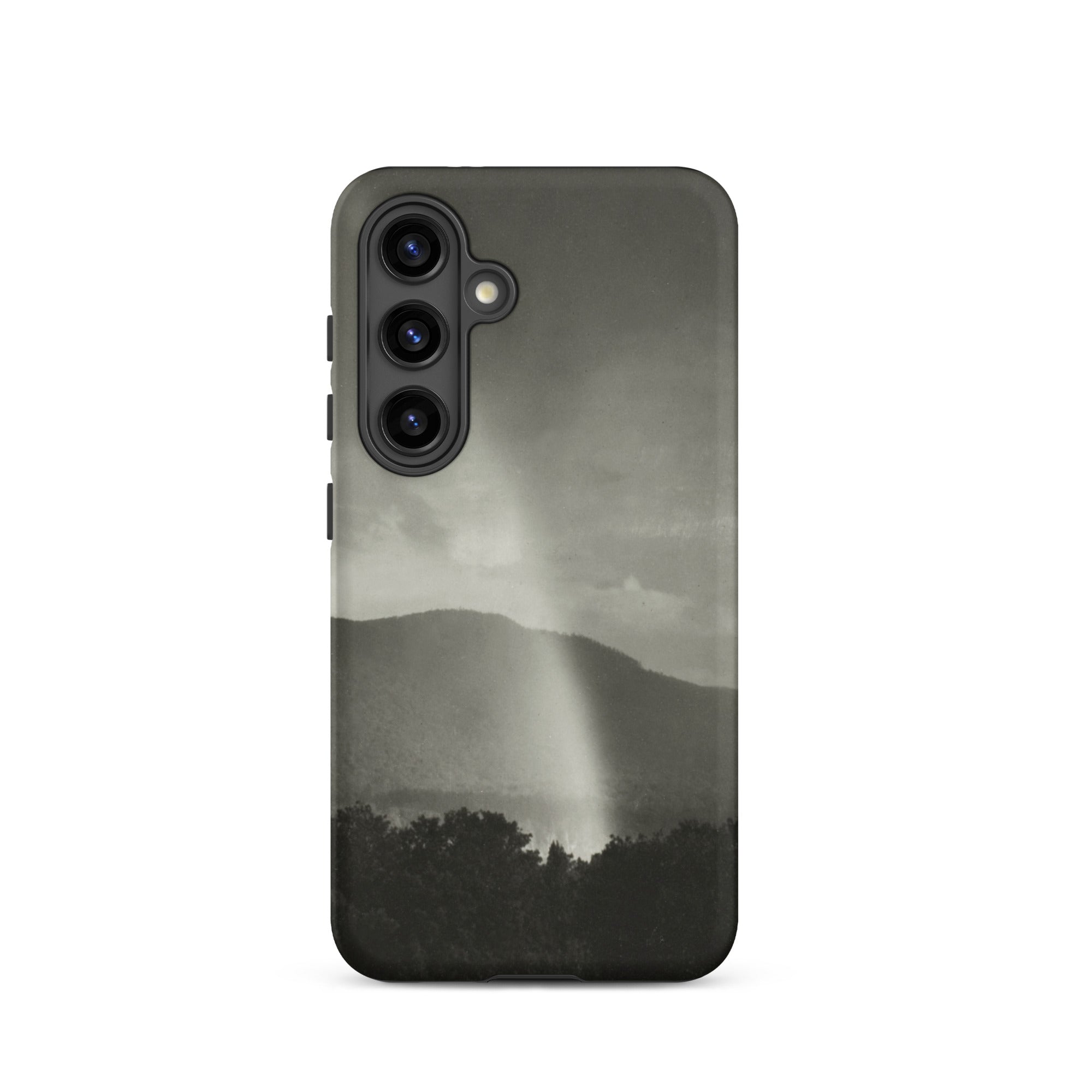 Rainbow Alfred Stieglitz Black & White Samsung Case, Galaxy S24 / Matte, Black Phone Case Monochrome Landscape Design Light Ray