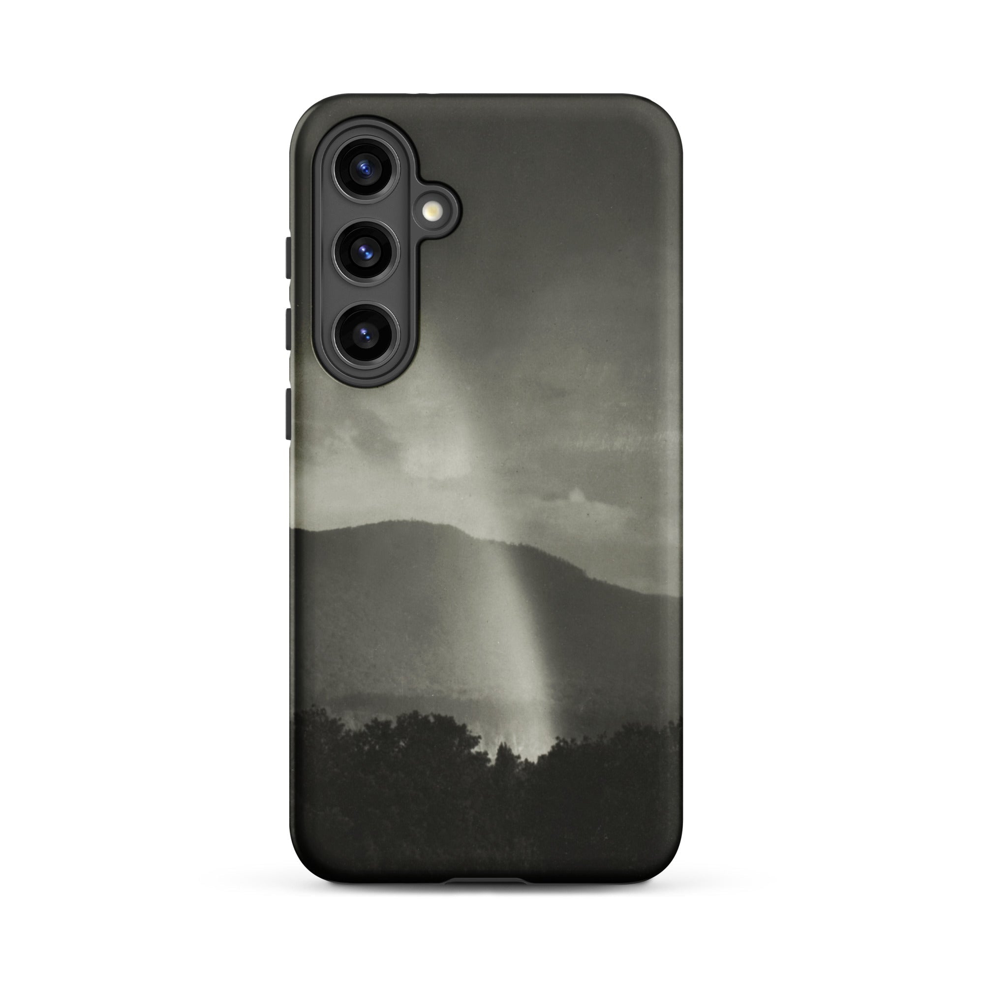 Rainbow Alfred Stieglitz Black & White Samsung Case, Galaxy S24 Plus / Matte, Black Smartphone Case Monochrome Landscape Print