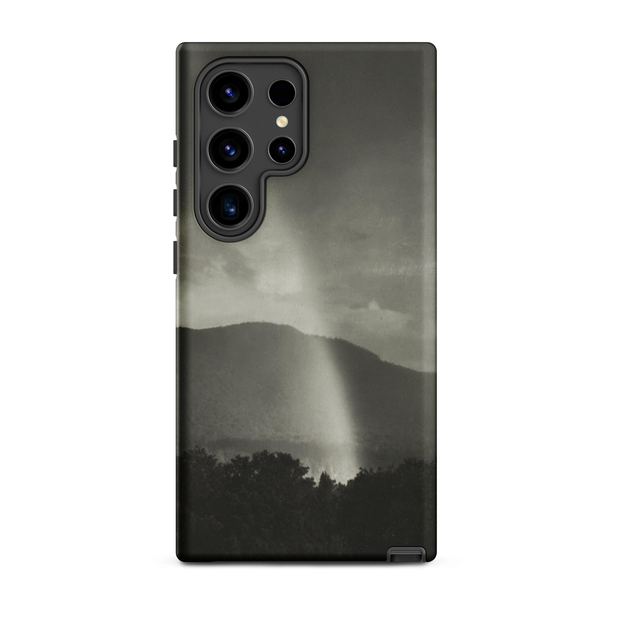 Rainbow Alfred Stieglitz Black & White Samsung Case, Galaxy S24 Ultra / Matte, Black Smartphone Nature Scene Mountains Light Beam Case
