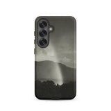 Rainbow - Alfred Stieglitz Black & White Samsung Case, Galaxy S25 / Matte, Dark Phone Case Monochrome Landscape Mountains Beam Light