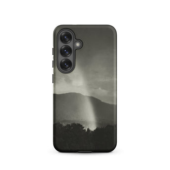 Rainbow - Alfred Stieglitz Black & White Samsung Case, Galaxy S25 / Matte, Dark Phone Case Monochrome Landscape Mountains Beam Light