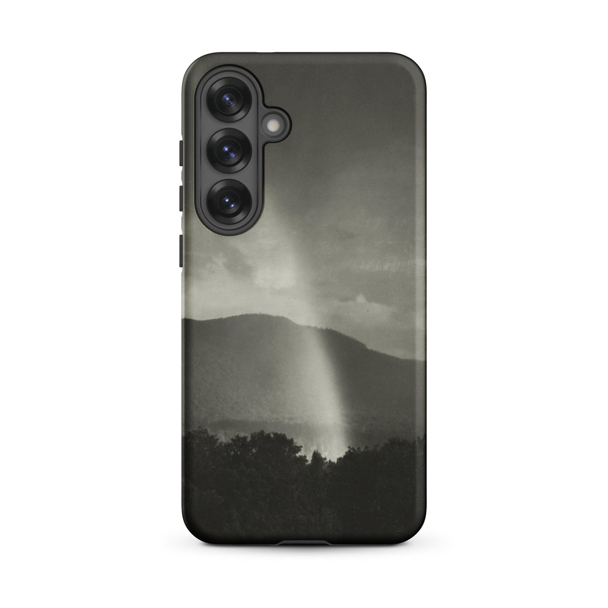 Rainbow Alfred Stieglitz Black & White Samsung Case, Galaxy S25 Plus / Matte, Black Phone Case Landscape Design Mountains Trees Visible