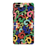 Rainbow Botanicals - Owen Jones Iphone Case, 8 Plus / Matte, Colorful Floral Patterned Phone Case Designs Black Background