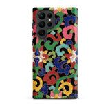 Rainbow Botanicals - Owen Jones Samsung Case, Galaxy S22 Ultra / Matte, Smartphone Case Vibrant Ornate Floral Scroll Pattern Black