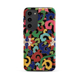 Rainbow Botanicals - Owen Jones Samsung Case, Galaxy S23 Plus / Matte, Black Smartphone Case Colorful Intricate Floral Pattern