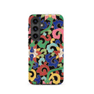 Rainbow Botanicals Owen Jones Samsung Case, Galaxy S24 / Matte, Smartphone Black Case Colorful Floral Pattern