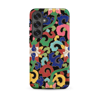 Rainbow Botanicals - Owen Jones Samsung Case, Galaxy S25 Plus / Matte, Black Smartphone Vibrant Multicolored Floral-patterned Case