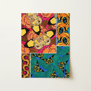 Rainbow Butterflies - E.a. Seguy Pochoir Art Print / Canvas, 12x16’’ / 31x41cm / Unframed / no Border, Posters Prints & Visual Artwork,