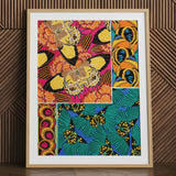 Rainbow Butterflies - E.a. Seguy Pochoir Art Print / Canvas Vibrant Framed Art Print Bold Butterfly Floral Patterns Seguy Pochoir Art,