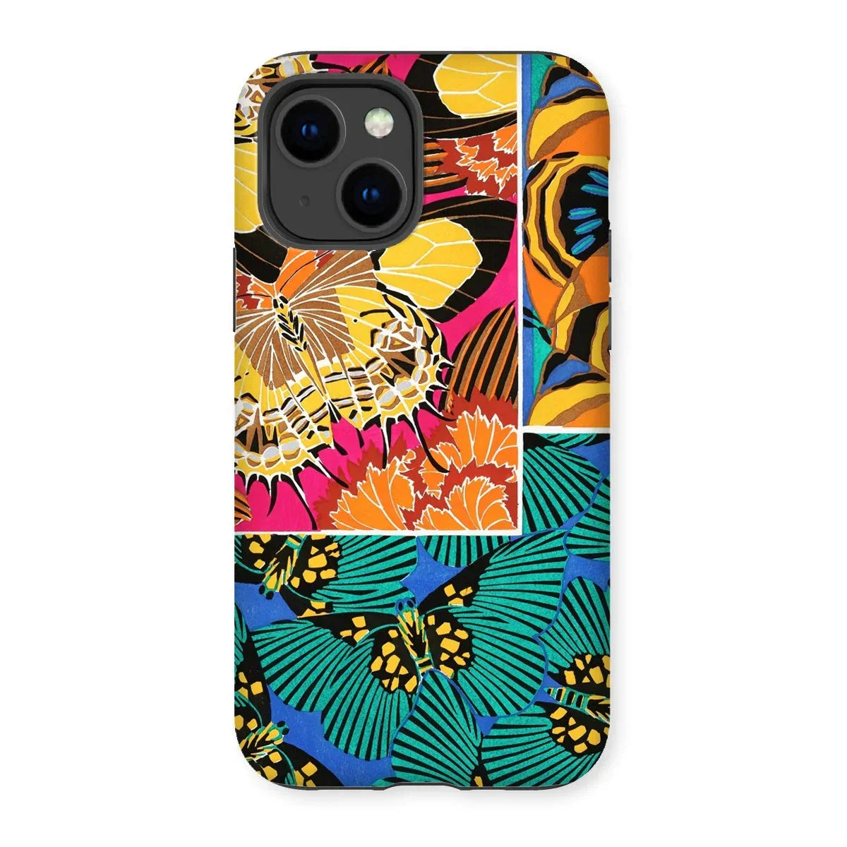 Rainbow Butterflies - E.a. Seguy Pochoir Iphone Case, 14 / Matte, Colorful Patterned Phone Case Floral Tropical Motifs
