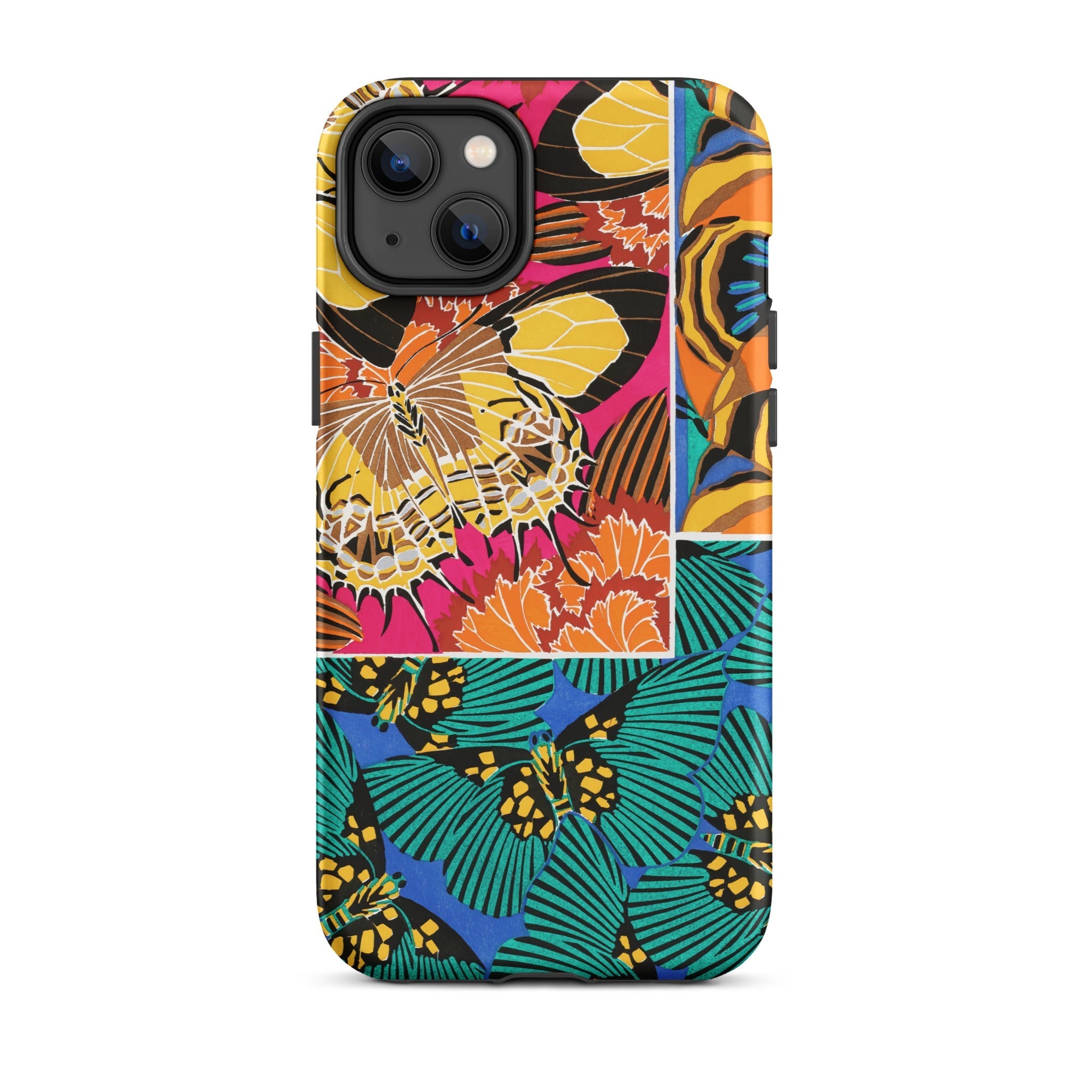 Rainbow Butterflies E.a. Seguy Pochoir Iphone Case, 14 Plus / Matte, Butterfly Patterned Phone Case