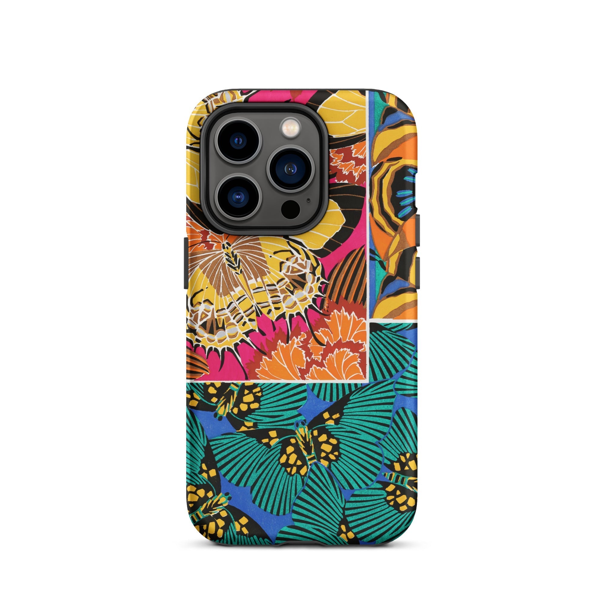 Rainbow Butterflies E.a. Seguy Pochoir Iphone Case, 14 Pro / Matte, Butterfly Patterned Phone Case