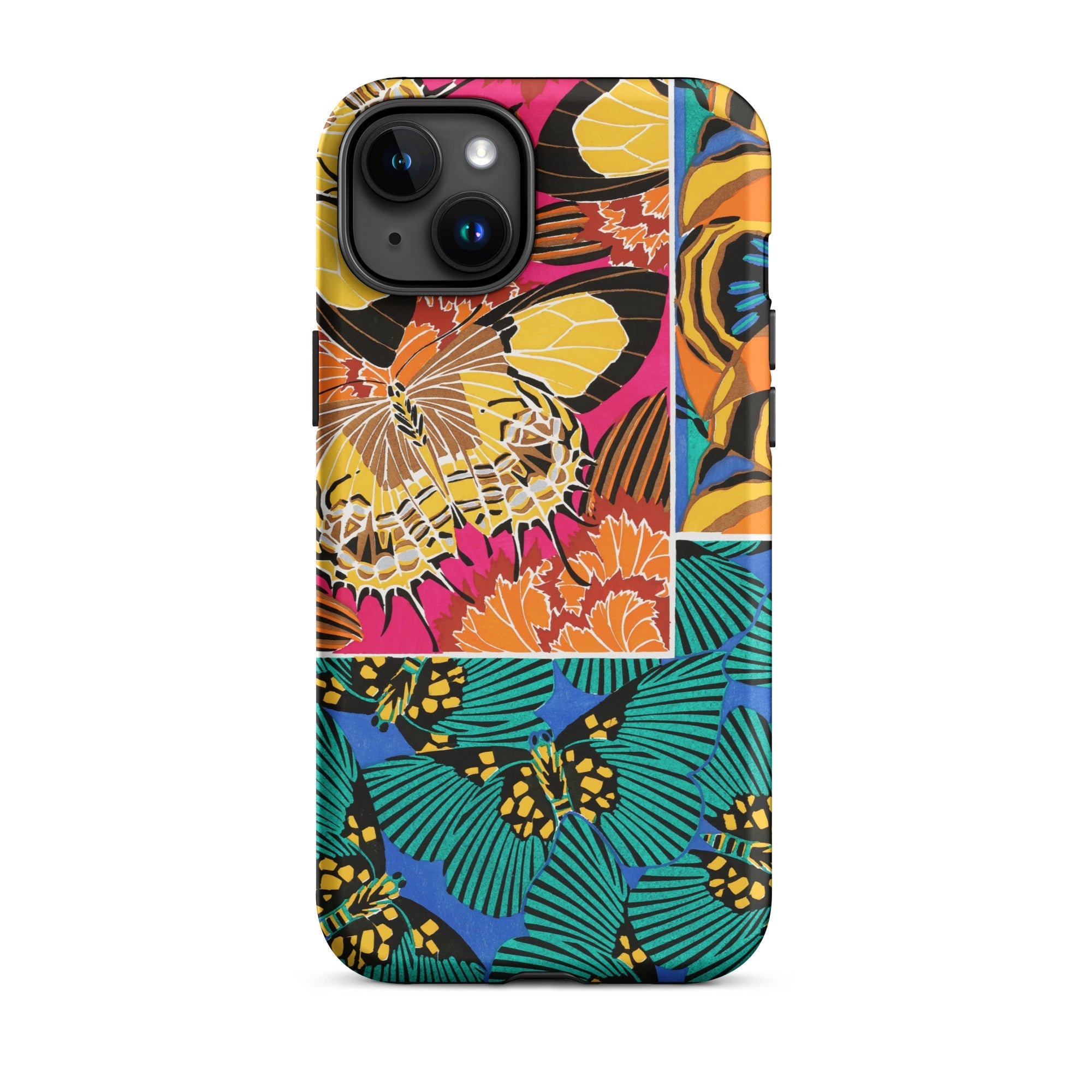 Rainbow Butterflies E.a. Seguy Pochoir Iphone Case, 15 Plus / Matte, Butterfly Patterned Phone Case