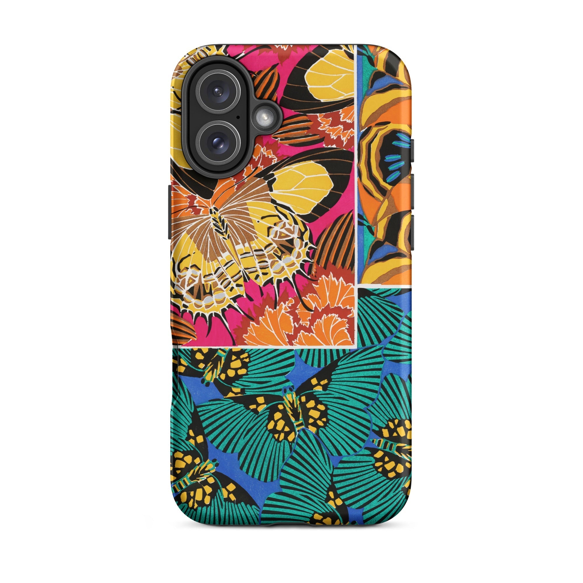 Rainbow Butterflies E.a. Seguy Pochoir Iphone Case, 16 Plus / Matte, Butterfly Patterned Phone Case