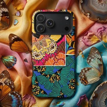 Rainbow Butterflies - E.a. Seguy Pochoir Iphone Case Vibrant Butterfly-patterned Phone Case Colorful Collage-style Design Orange Rainbow