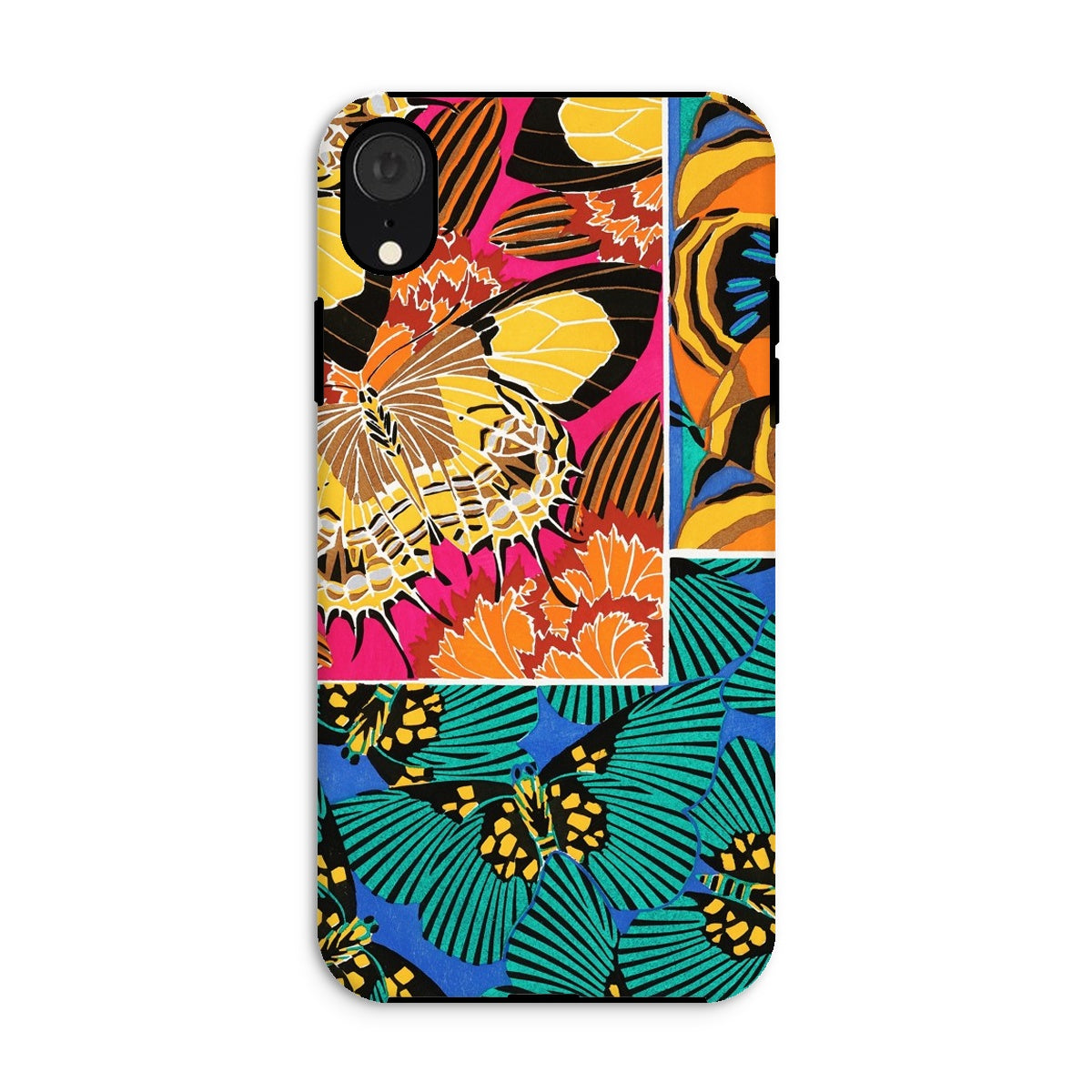 Rainbow Butterflies E.a. Seguy Pochoir Iphone Case, Xr / Matte, Colorful Patterned Phone Case Vibrant Floral Butterfly Designs