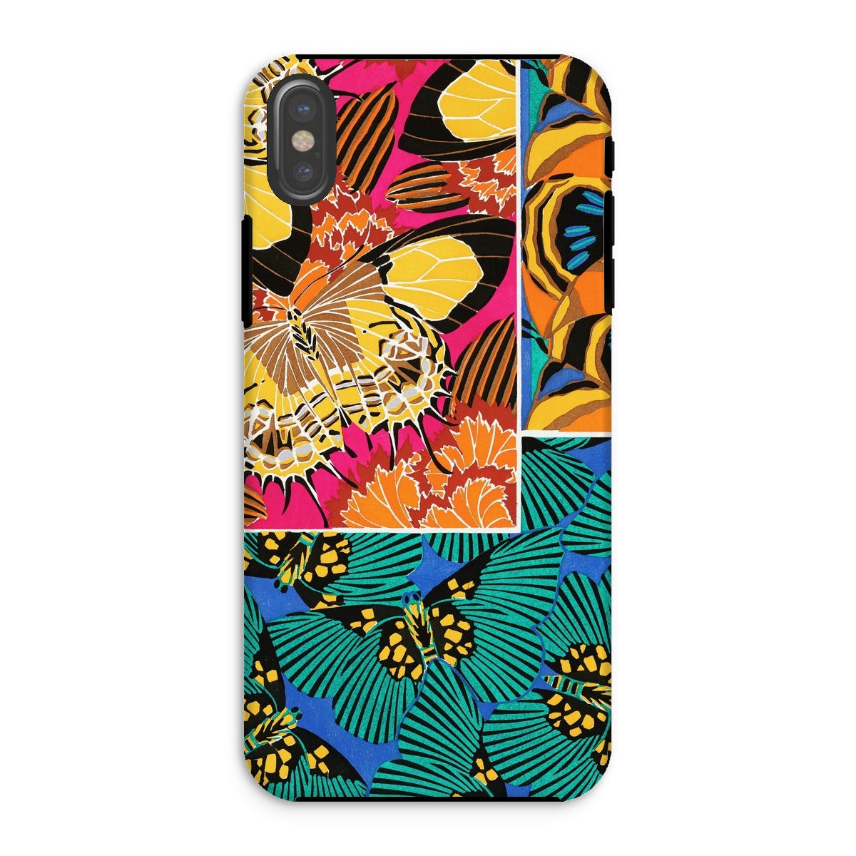 Rainbow Butterflies E.a. Seguy Pochoir Iphone Case, Xs / Matte, Colorful Patterned Phone Case Vibrant Floral Butterfly Designs