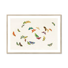 Rainbow Butterflies - Kamisaka Sekka Art Print